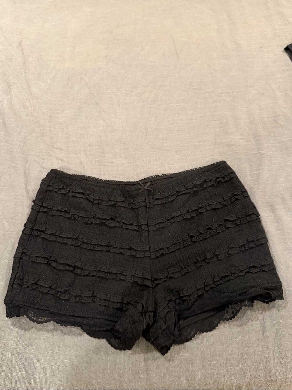 Black Ruffle Lace Women’s Shorts